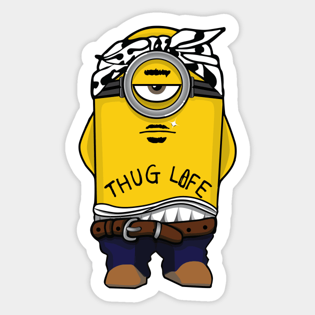 Minion Thug Life Sticker by WigleyAve